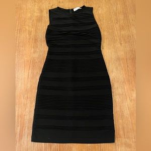 EUC Ruched Black Bodycon Calvin Klein Dress 4P